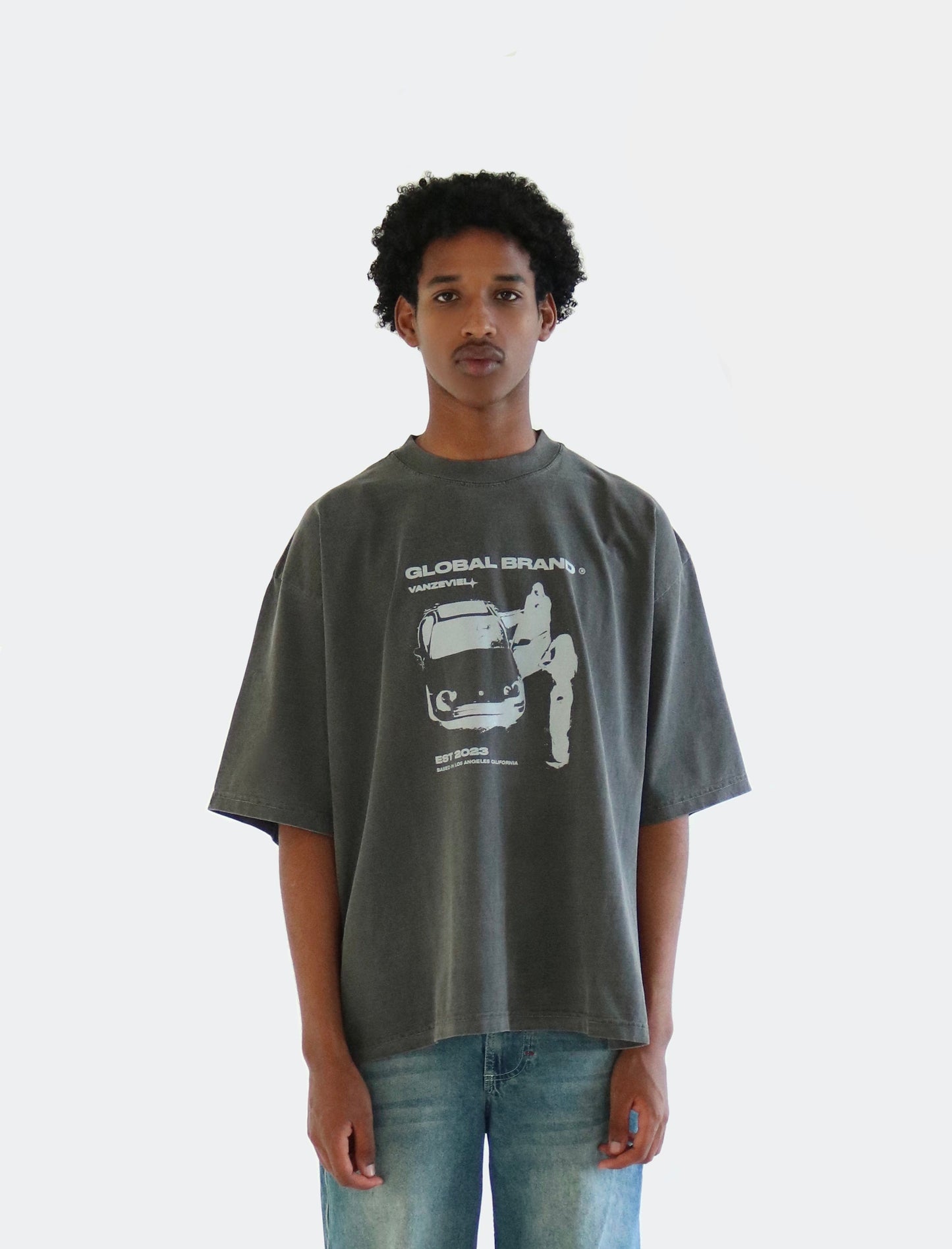 GREY GLOBAL BOX TEE