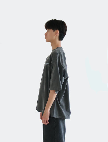 GREY BASIC BOX TEE